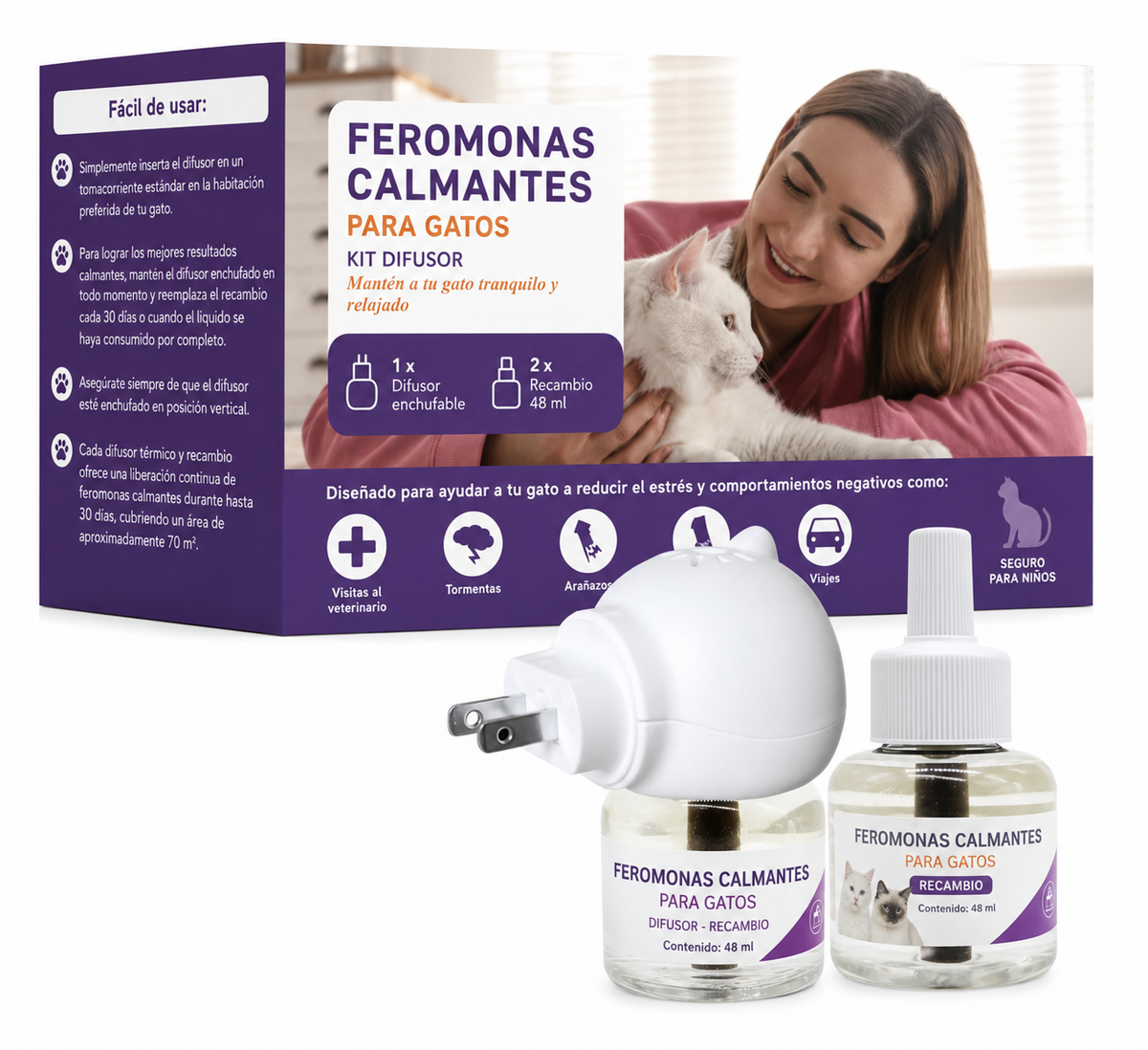 Difusor de feromonas para gatos y perros